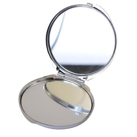 Round Metal Compact Mirror - Full Color 1