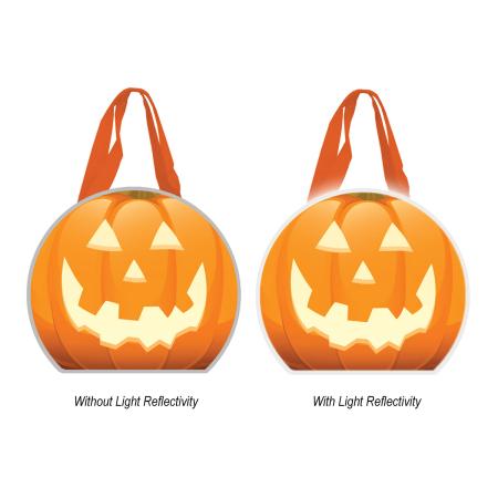 Reflective Shopper Halloween Pumpkin Tote 1