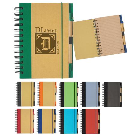 Eco-Friendly 5 X 7 Spiral Notebooks & Pens 1