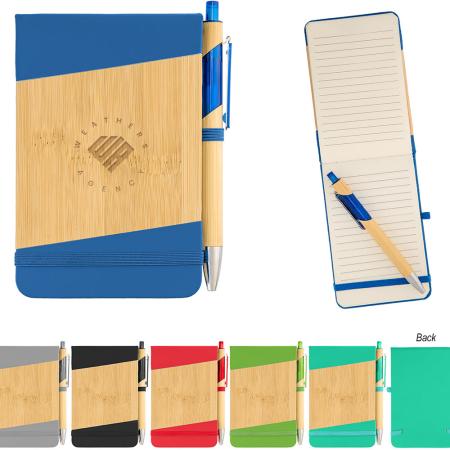 Bamboo Look Jotter & Pen 2