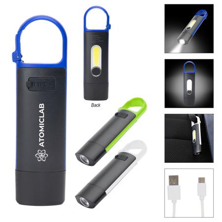 Rechargeable Carabiner Cob Flashlight 1