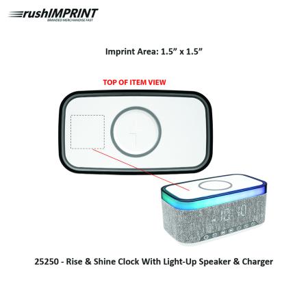 Rise & Shine Clock With Light-Up Speaker & Charger 1