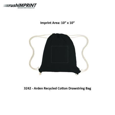 Arden Recycled Cotton Drawstring Bag 1