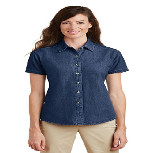 Port & Company - Ladies Short Sleeve Value Denim Shirt, Product