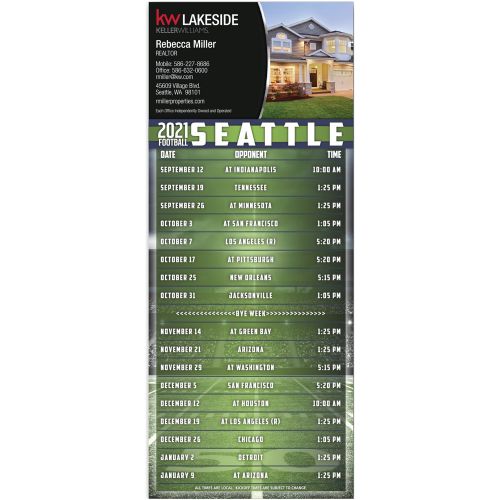 Custom Los Angeles Chargers Football Schedule Magnets