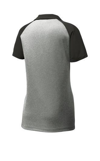 Sport-Tek Women's PosiCharge RacerMesh Raglan Heather Block Polo 5