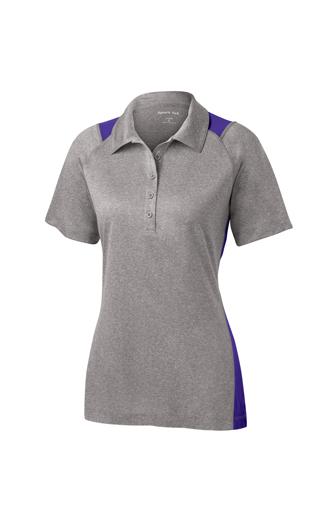 Sport-Tek Women's Heather Colorblock Contender Polo 4