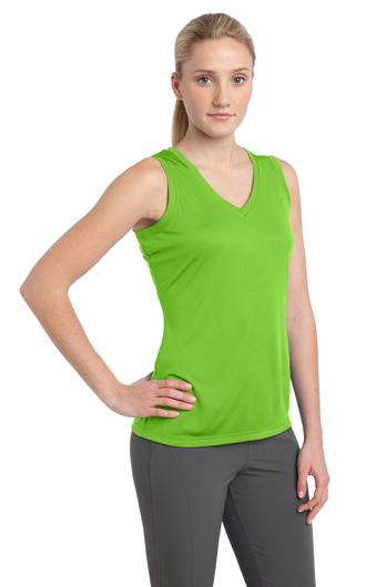 Sport-Tek Ladies Sleeveless PosiCharge V-Neck T-shirts 3