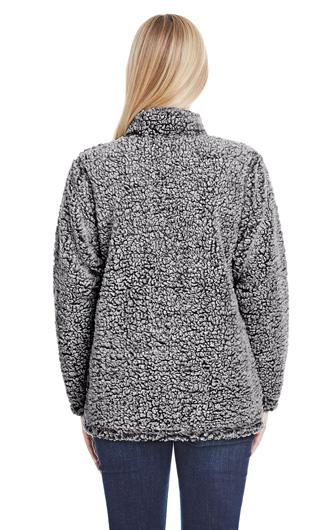 J America Ladies' Epic Sherpa Quarter Zip 1