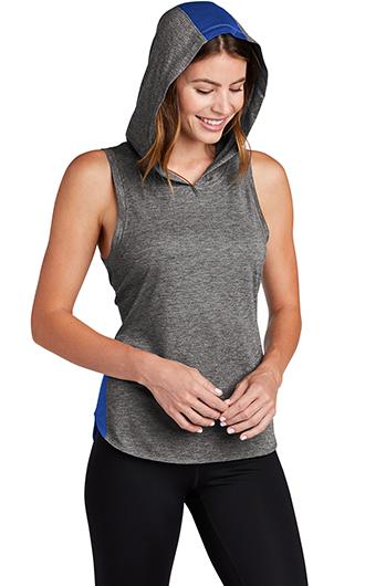 Sport-Tek Ladies PosiCharge Tri-Blend Wicking Draft Hoodie Tank 1