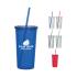 24 Oz. Double Wall Acrylic Tumbler With Straw Thumbnail 1