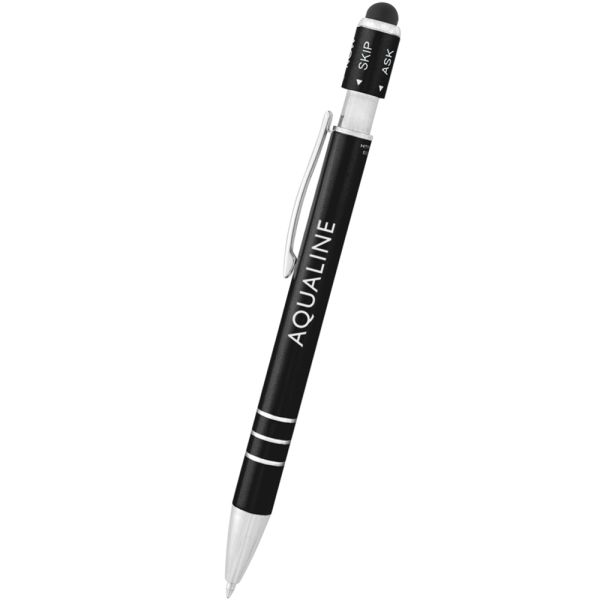 Recycled Aluminum Spin Game Top Pen With Stylus