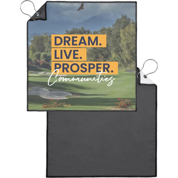 Two-Sided Microfiber Golf Towel w/ Full Color Dye Sublimation