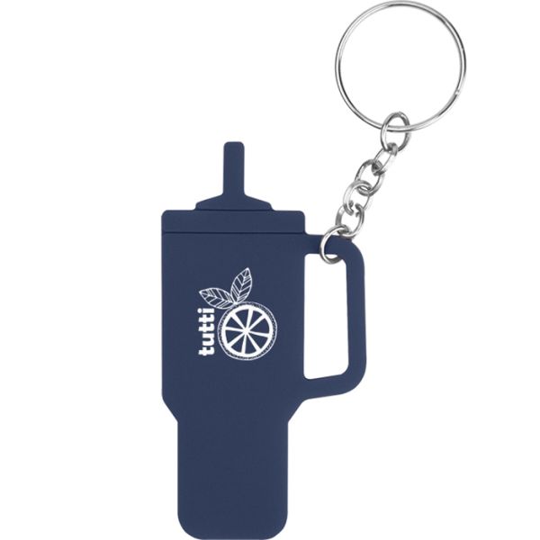 Intrepid Tumbler Shaped Silicone Key Ring