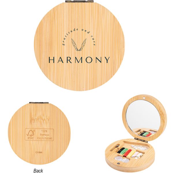 Bamboo Sewing Kit With Mirror