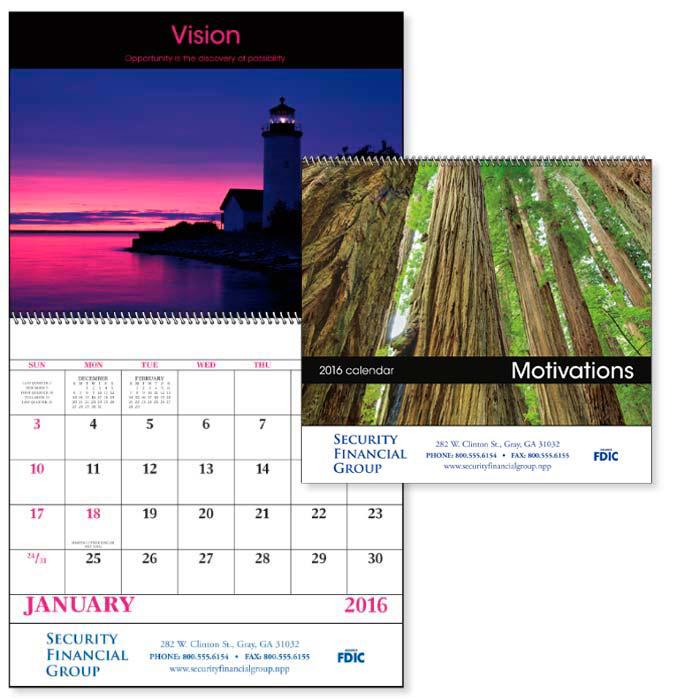 Branded Wall Calendars With Custom Logos 