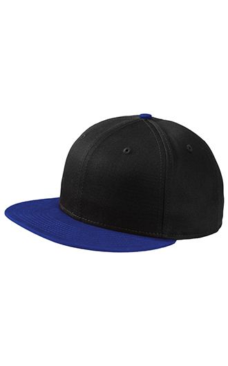 Flat Bill Plain Fitted Cap, Snapback Hat without Strap, Royal Blue