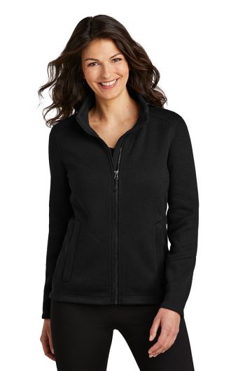 Port Authority Ladies Arc Sweater Fleece Long Jacket with custom